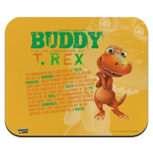 Dinosaur Train Buddy T Rex Stats Low Profile Thin Mouse Pad