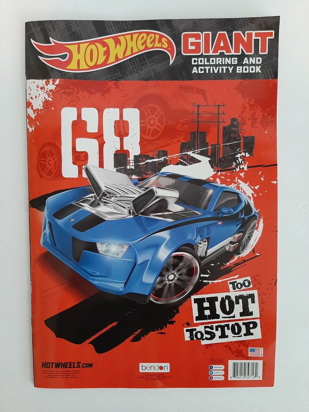 HOT WHEELS - GIANT Coloring and Activity Book - "TOO HOT TO STOP" - NEW / UNUSED | eBay