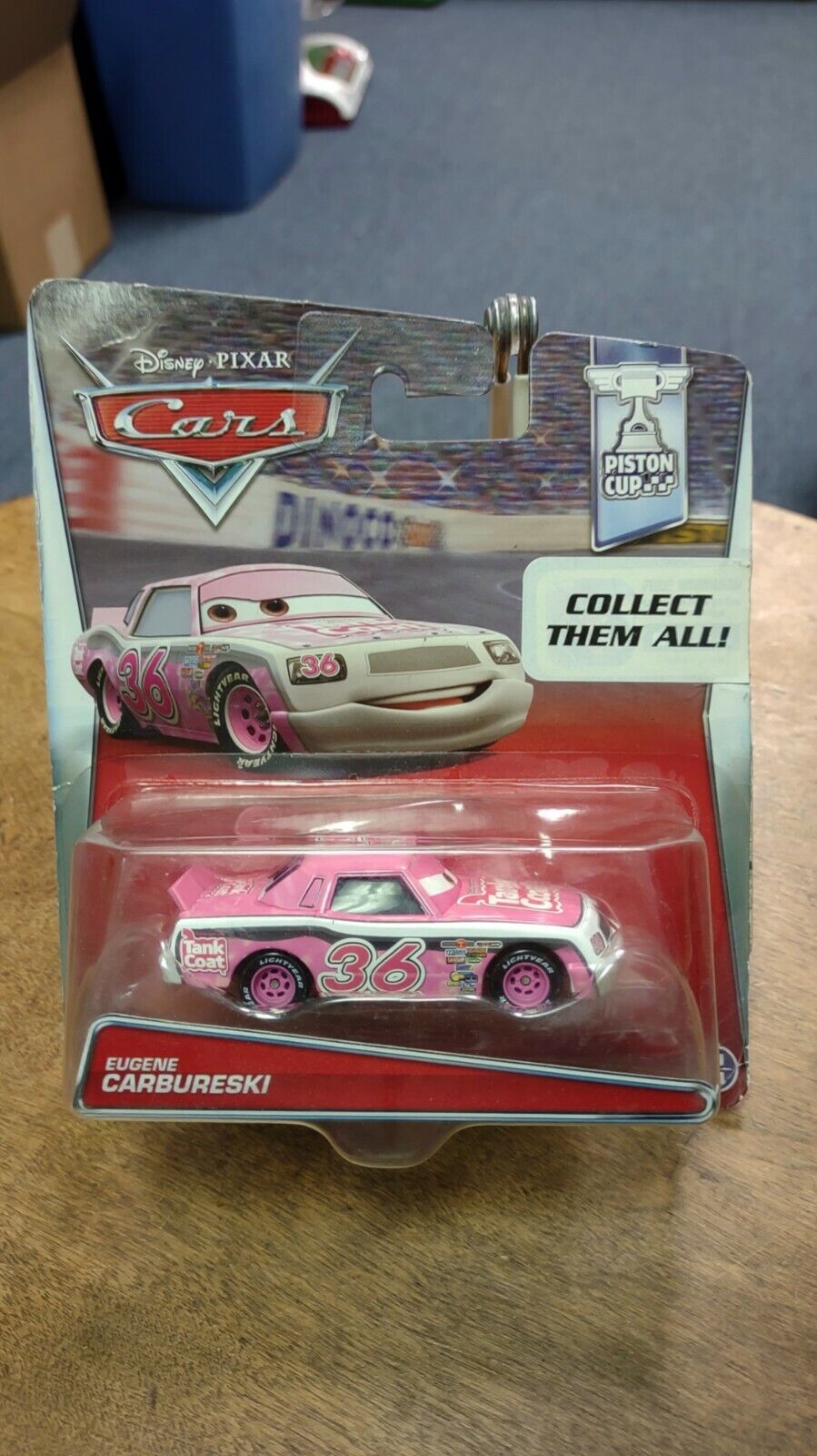 2015 Disney Pixar CARS Piston Cup Eugene Carbureski #11/14 Pink Car Diecast NOC