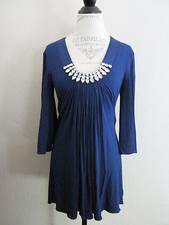 Sky Blue Rhinestone Collar Necklace Mini Dress M EUC