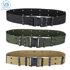 Men Heavy Duty Belt Tactical Combat Police Utility Belt Load Bearing Waist Band