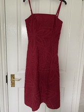 Coast Dark Pink Size 8 Mid Length Lined Evening Dress, Detachable Straps