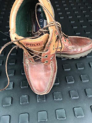 靴 90's POLO SPORT brown leather boots Vintage 90's Polo Sport Ralph Lauren Redway Leather Boots