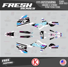 Graphics Kit for Husqvarna TE150 TE250 TE300 2020-2023 Fresh-Magenta