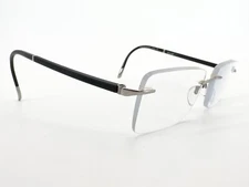 NICE Silhouette 5421 Eyeglasses FRAMES 6053 Black 55[]19-150 Silver I649