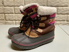 London Fog Girls Boots Size 2 Tottenham Cold Weather Warm Lined Snow Boots