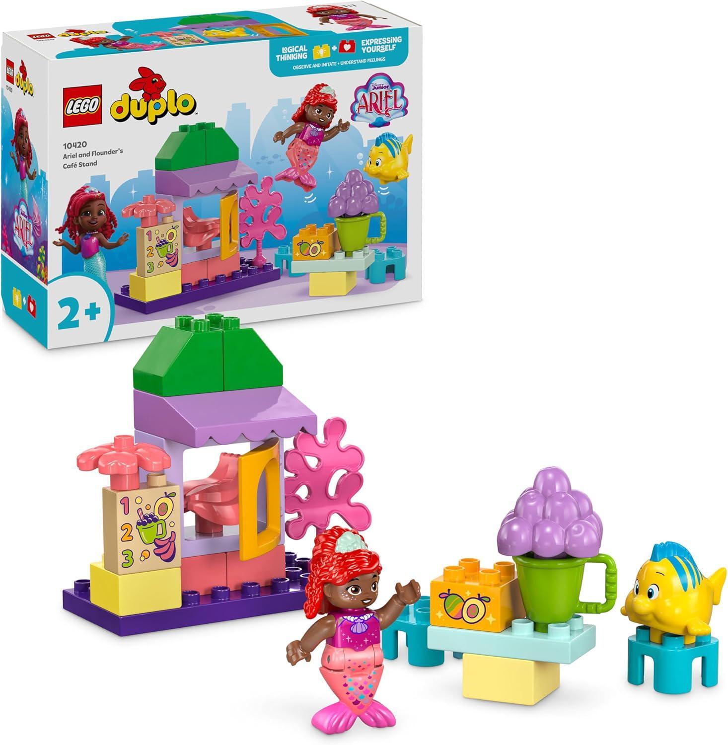 LEGO DUPLO | Disney Ariel and Flounder s Café Stand, The Little Mermaid Toy for