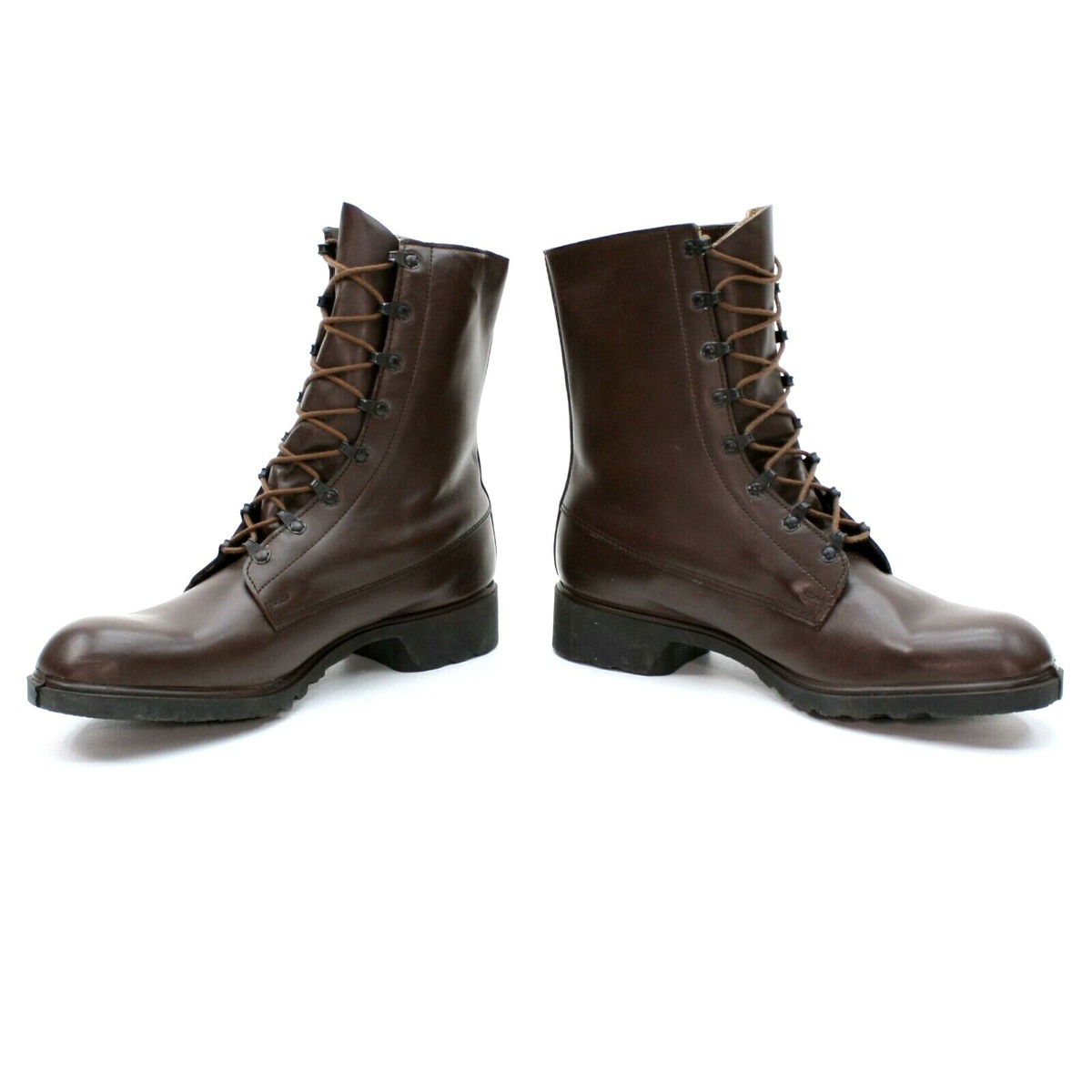 Vintage 1983 Men's 49 Netherlands M/66 Military Brown Leather