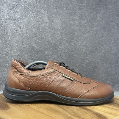 Mephisto Match Walking Shoes Air Jet RunOff Brown Leather Mens Size 