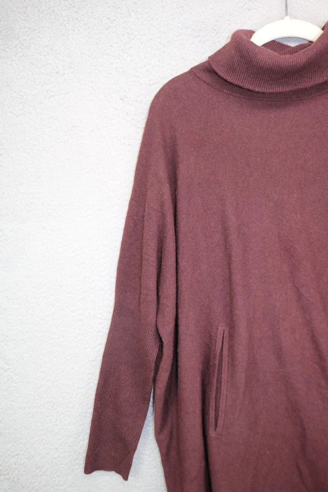 Suéter Garnet Hill gola alta-Borgonha-Médio-Aquecedor de mão-Lã e cashmere - Imagem 4 de 4