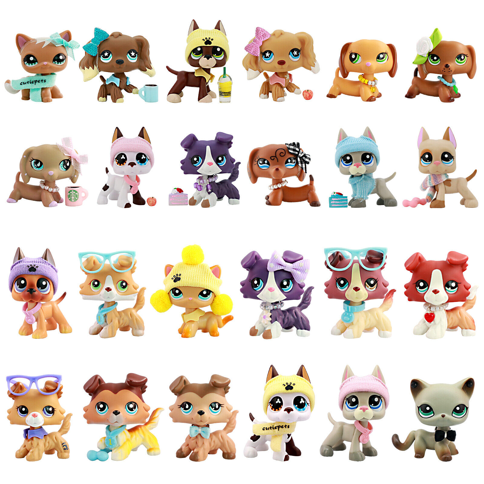 Authentic Littlest Pet Shop, LPS, Lot LPS Bundle of 45 Pets Rare