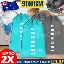 91x61cm Large Laundry Bag Travel For Dirty Clothes Camping Drawstring Closure AU
