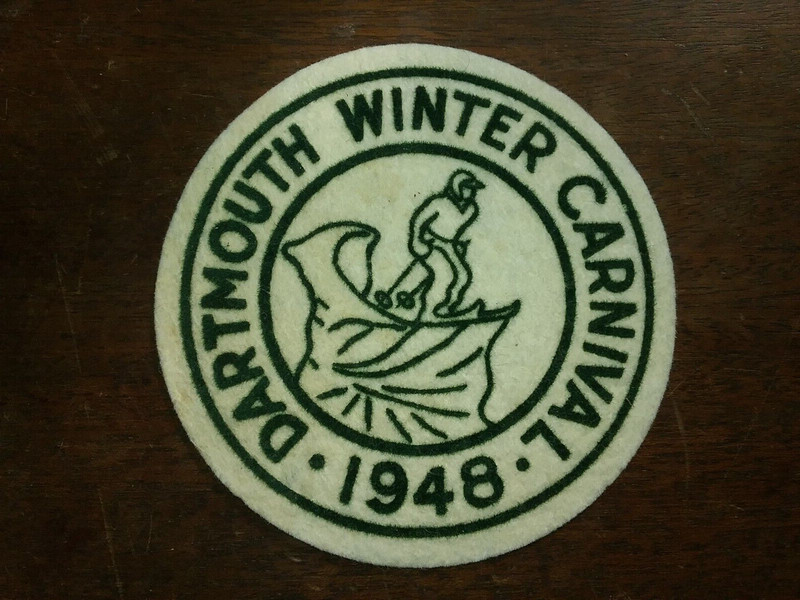 Vintage Dartmouth College 1948 Winter Carnival Wool Patch VGC HTF RARE