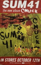Sum 41 2004 Chuck advance release promotional poster Flawless New Old Stock