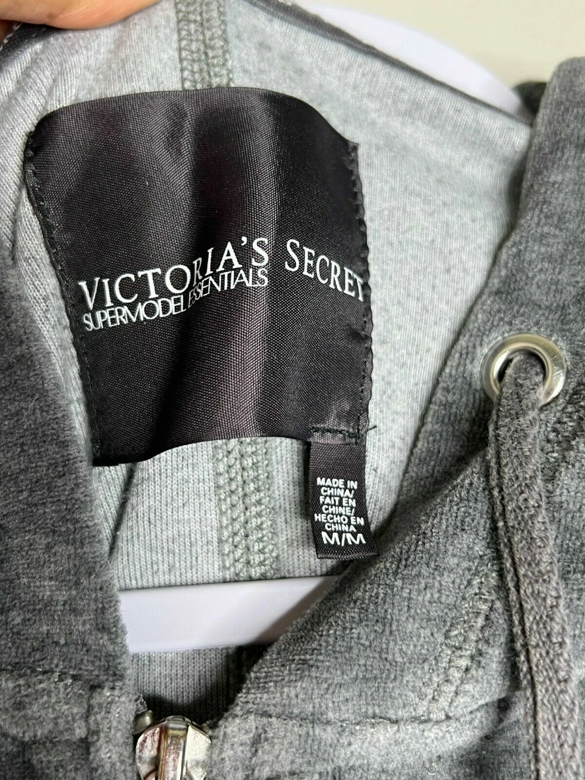victoria-secret-vs supermodel hooded lounge full zip sweatshirt