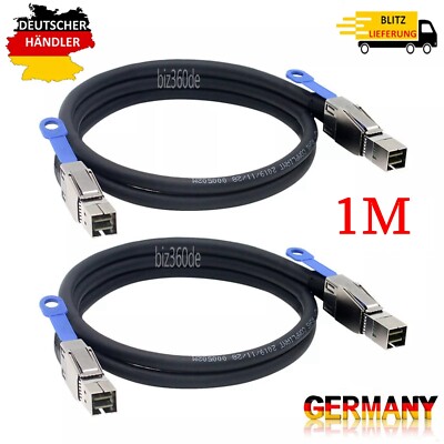 2st. High Speed External Mini SAS HD SFF-8644 to SFF-8644 12G Data Raid kabel 1M
