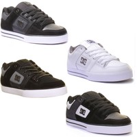 Dc Shoes Pure Se Mens Vulcanized Metalic Emblem Nubuck Leather Trainers Dc Shoes Pure Se Mens Vulcanized Metalic Emblem Nubuck Leather Trainers