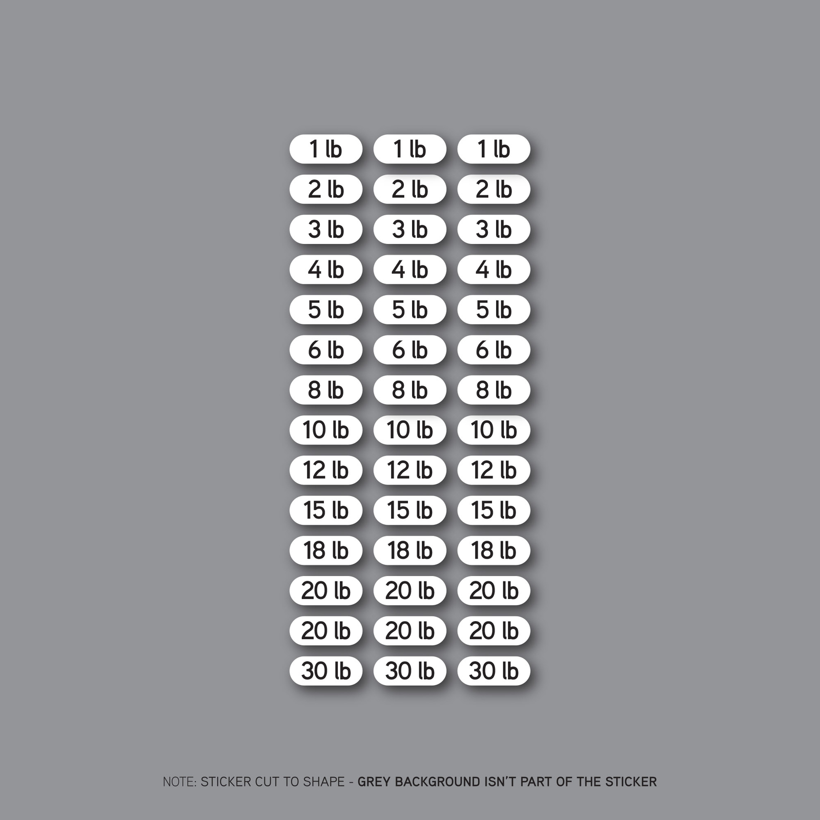 Fishing Line Reel Breaking Strain Weight Labels Stickers 20mm x 8mm
