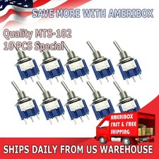 10 pcs 3 Pin SPDT ON-ON 2 Position Mini Toggle Switches MTS-102 Red US Stock