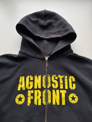Agnostic Front nyhc Hardcore Band Zip Hoodie | eBay