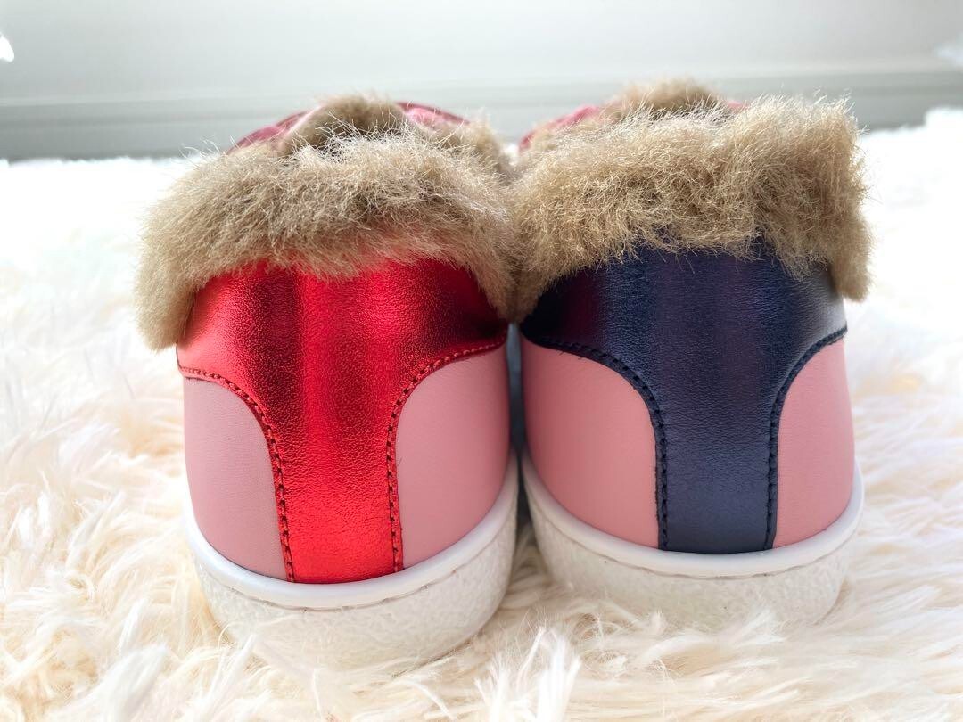 Gucci Kids Ace Sneaker pink Leather toddler shoes US13 New | eBay