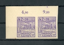 SBZ Nr.89B II + F2 ** ECKRANDPAAR 42Pfg. PLATTENFEHLER - SELTEN ! (129059)