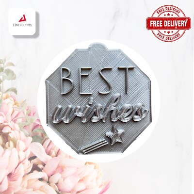 Best Wishes Debosser Stempel Fondant Cupcake Glasur Plätzchen Dekoration