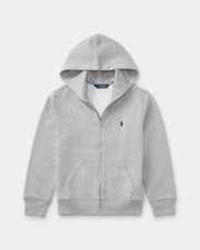 NEW 60 Polo Ralph Lauren Toddler Boys Classic Gray Fleece Zip Front Hoodie Sz 5