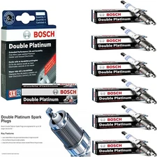 6 Pcs Spark Plugs Bosch Double Platinum For 2000 FORD TAURUS V6-3.0L