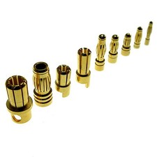Gold Bullet Connector RC All Sizes 2-8mm UK