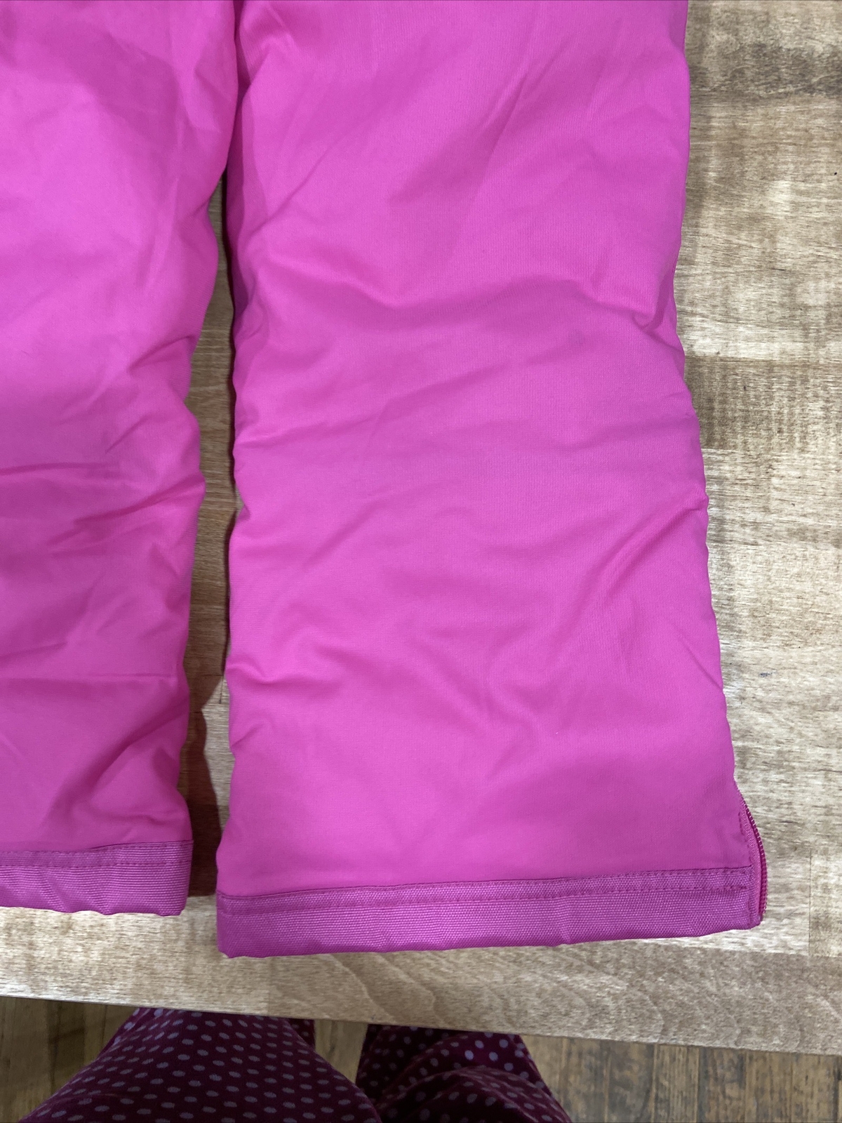 LL Bean Kids Snow Suit Ski Bib Overalls Pink Insulated Girls Sz 5-6 Thinsulate