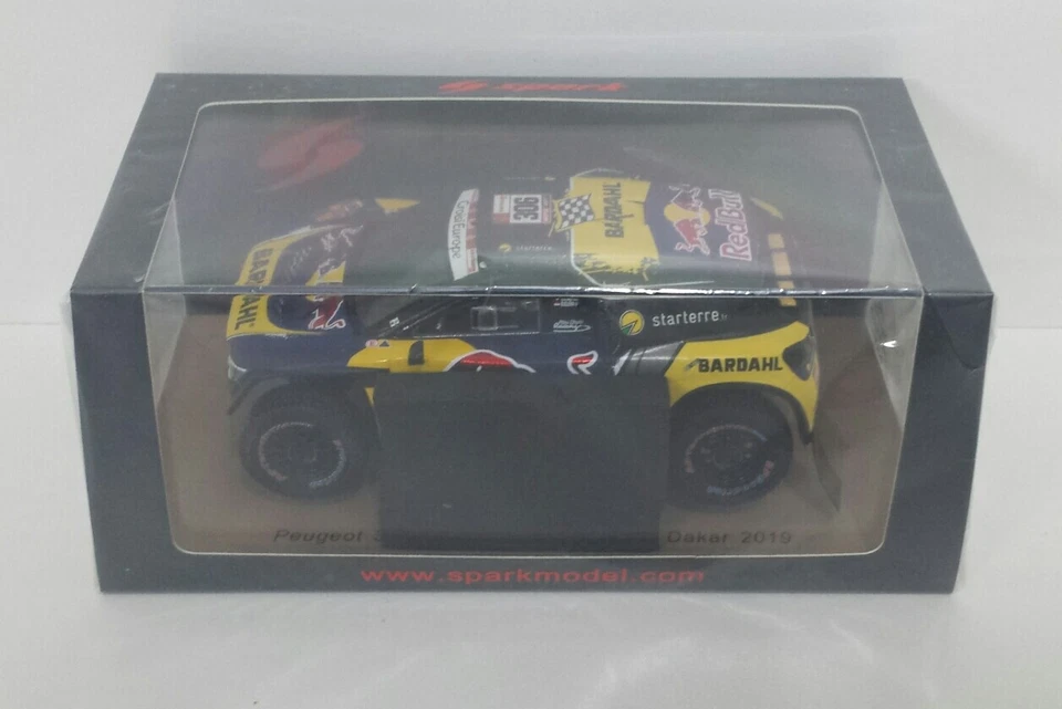 SPARK 1/43 MODELLINO AUTO PEUGEOT 3008 RED BULL LOEB RALLY DAKAR 2019 MODELLISMO - Immagine 2 di 4