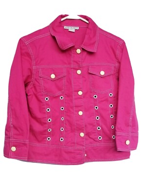 Ann Trinity Pearl Snap Western Pink Jacket Cowgirl Small 22 x 17
