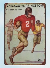  Football Program 1937 metal tin sign reproductions