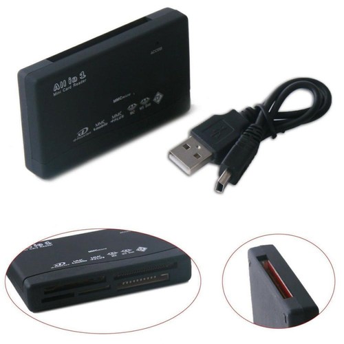 1X Lecteur Mémoire Carte Tout-En-Un USB Externe SDHC Micro' XD Mini MMC US M2 - - Photo 9/14