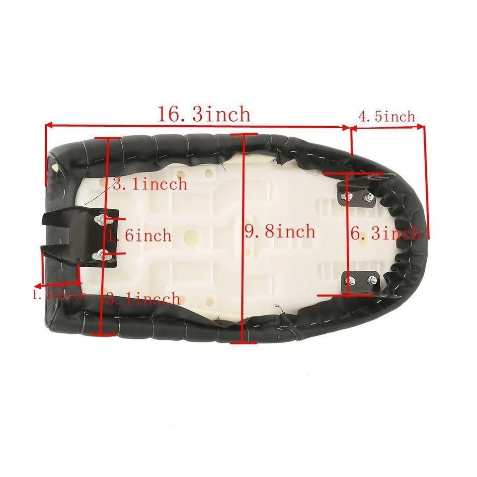 Vintage Cafe Racer Seat Flat Hump Saddle Fit For Honda CB CL Yamaha SR XJ - Image 4 of 4