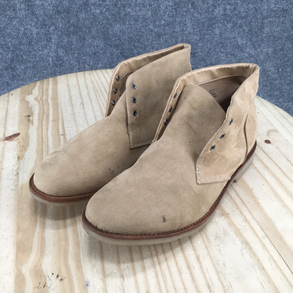 H&M Botas Para Hombres 10.5 Tobillo Chukka Botines Informales Cómodas Marrón Gamuza Con Cordones Foto 3 de 4