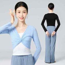 Women Dance Tops Ballet Dance Blouse Modern Classical Dance Coats Long Sleeve