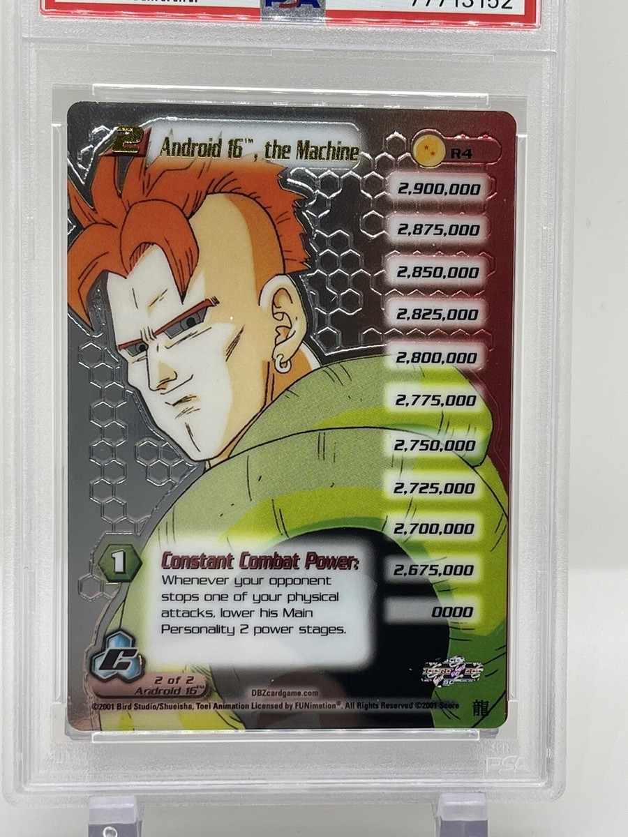 Android 16 The Machine PSA 8 NM-Mint Score Hi-Tech Foil R4 Dragon