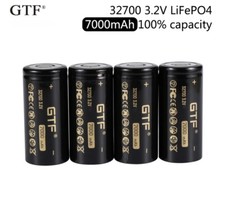 Real Capacity 32700 6500mAh GTF 3.2V LiFePO4 Rechargeable Battery 35A High Power