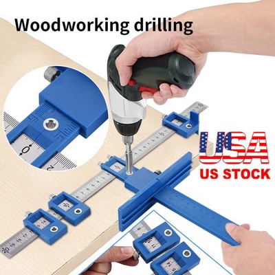 Cabinet Hardware Jig Adjustable Punch Locator Handle Template Tools Drill Guide