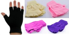 1 Pair Women's Girl's Winter Fingerless Half Fingers Knit Gloves Black,White,Red