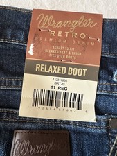 NWT Wrangler Retro Boys Relaxed Boot Cut Jeans Size 11 Regular Adjustable Waist