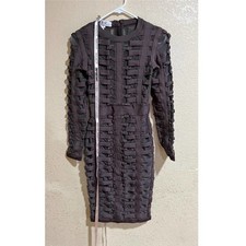 NWT House of CB Lola Charcoal bondage bodycon long sleeve midi dress