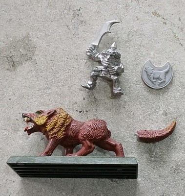 Warhammer Marauder Goblin Wolf Rider With Sword Metal Plastic Classic OOP