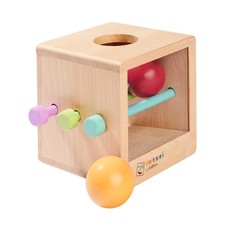 Eichhorn Montessori Box Kugeln Sichtfenster 3 St&auml;be FSC Holz ab 1 Jahr