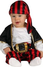 CARNEVALE HALLOWEEN VESTITO PIRATA BABY NEONATO PRIMA INFANZIA