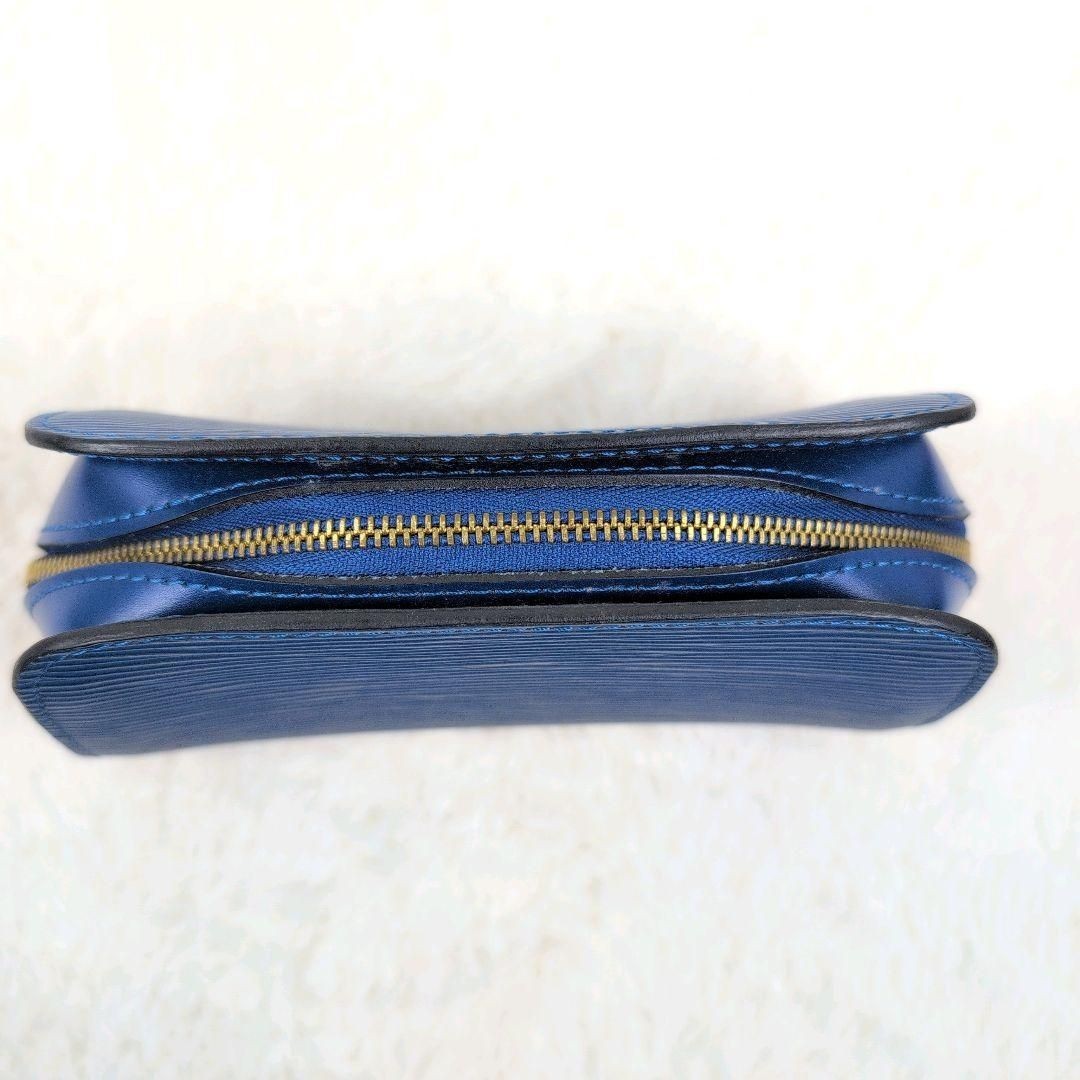 Louis Vuitton Epi Dauphine PM Pouch Blue M48445 Cosmetic Case