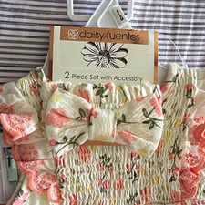Daisy Fuentes Girls 3-6M 2pc Floral Bodysuit ...