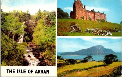 Isle of Arran Scotland UK Chrome Multiview Postcard E2